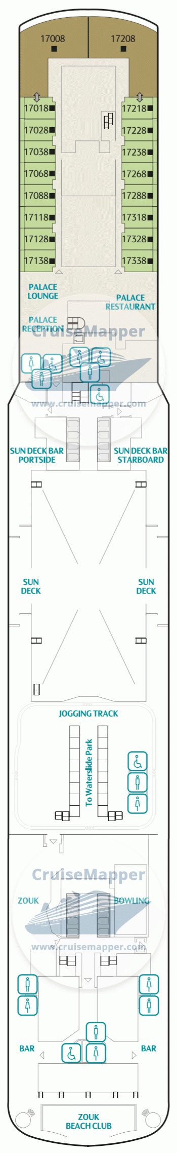 Genting Dream Deck 17 - Sundeck-Suites-Zouk