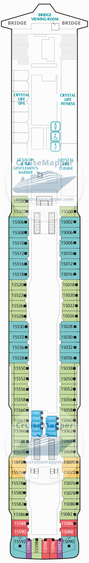 Genting Dream Deck 15 - Cabins-Bridge