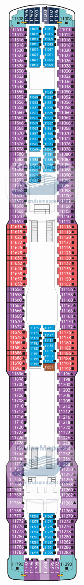 genting dream cruise cabin map