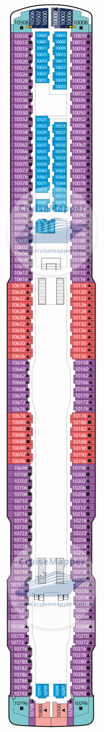 genting dream cruise cabin map