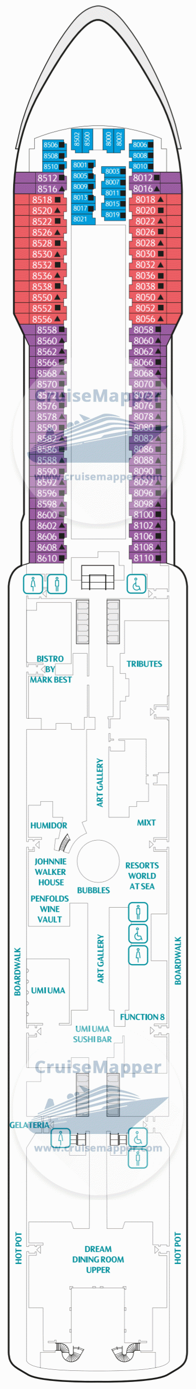 Aroya Manara Deck 08 - Cabins-Promenade-Dining2