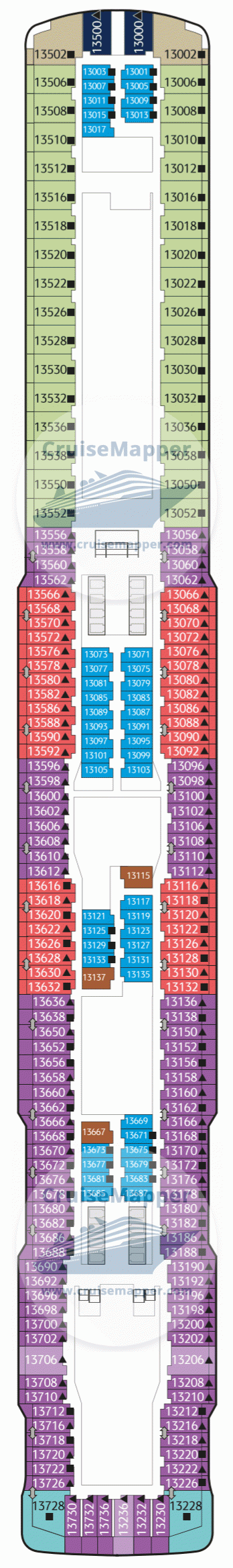 Aroya Manara Deck 13 - Cabins