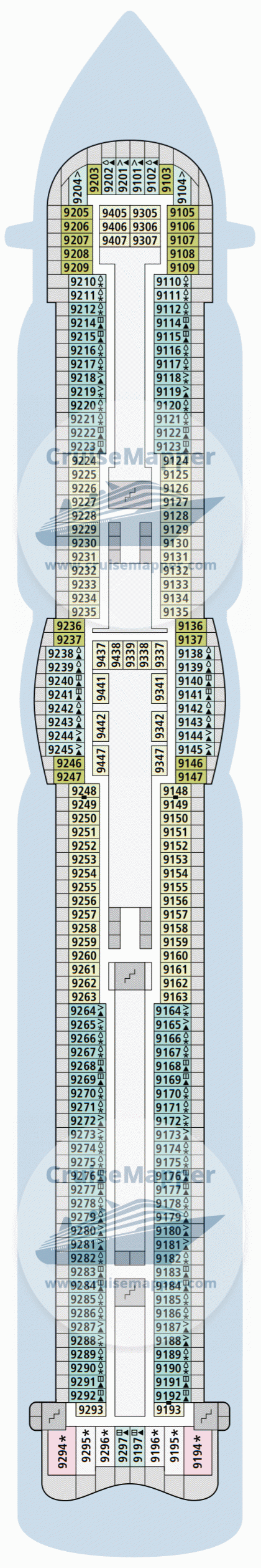 AIDAperla Deck 09 - Cabins