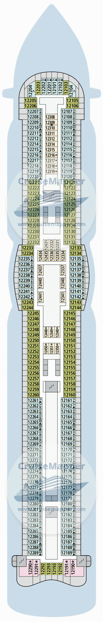 AIDAperla Deck 12 - Cabins