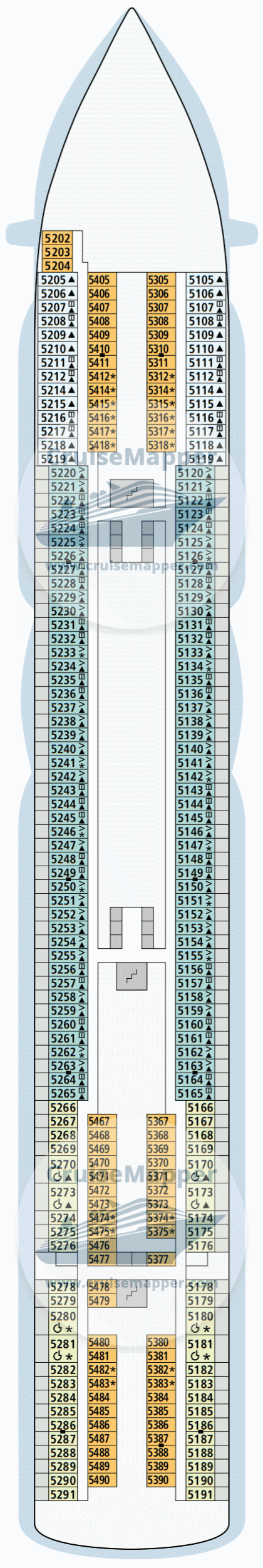 AIDAperla Deck 05 - Cabins