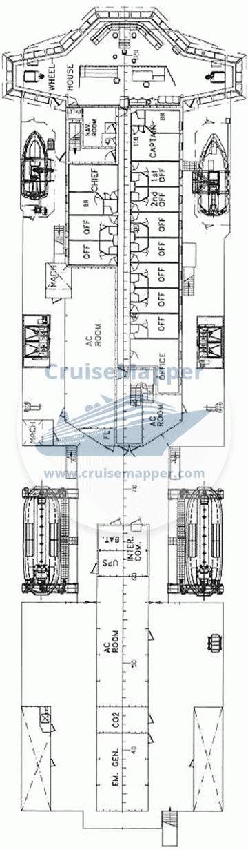 Hamnavoe ferry Deck 07 - Promenade-Bridge-Officers Cabins