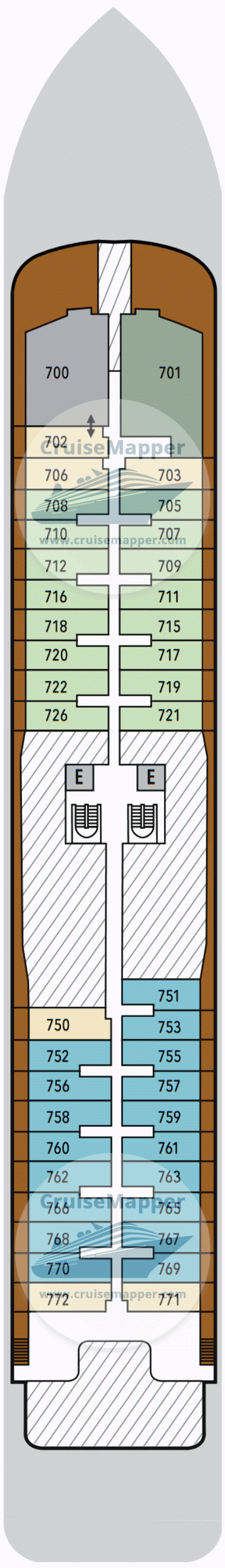 Silver Endeavour Deck 07 - Cabins