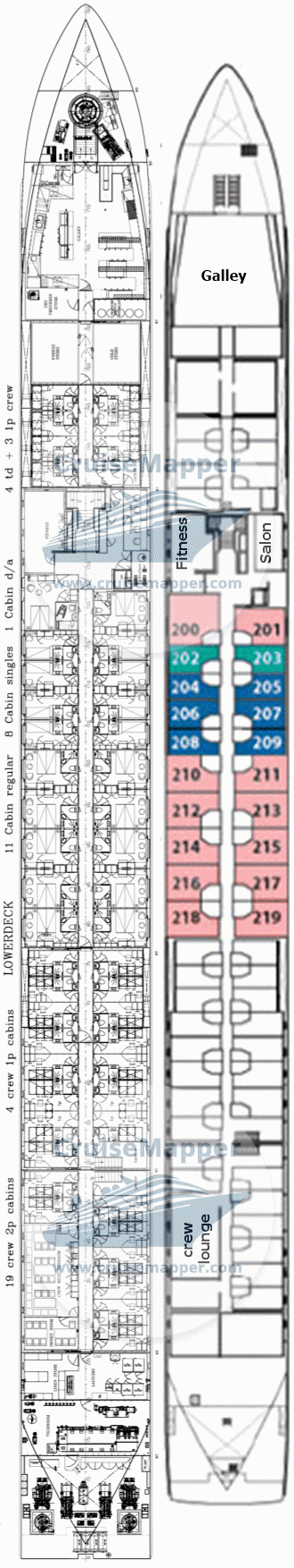 MS River Discovery II Deck 01 - Odyssey - Lower