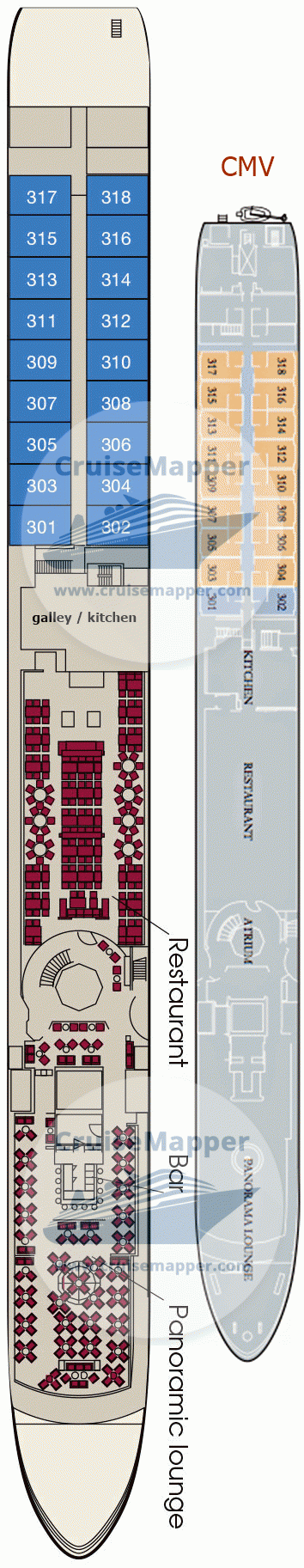 MS Bellejour Deck 03 - Upper - Danube CMV