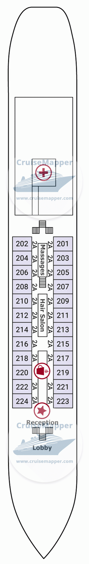 MS Kronstadt Deck 02 - Main-Lobby