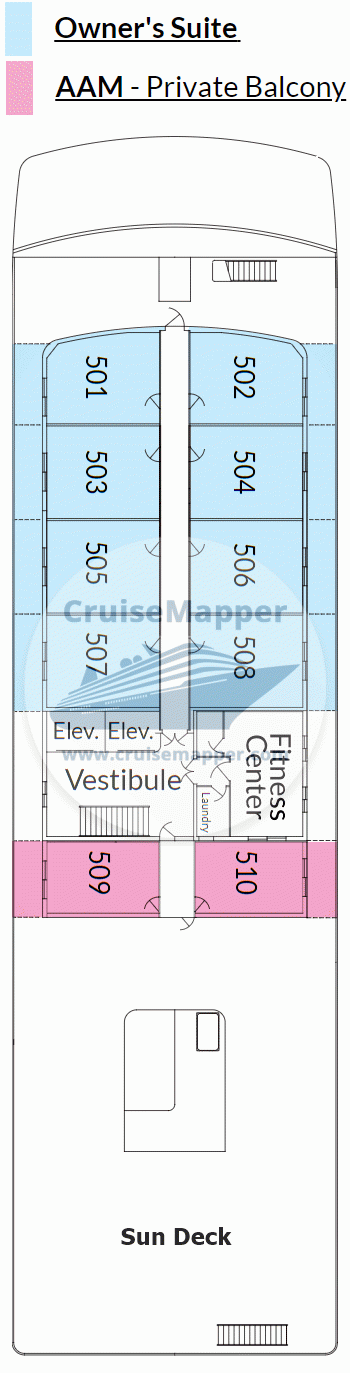 American Constellation Deck 05 - Lower Sundeck-Cabins