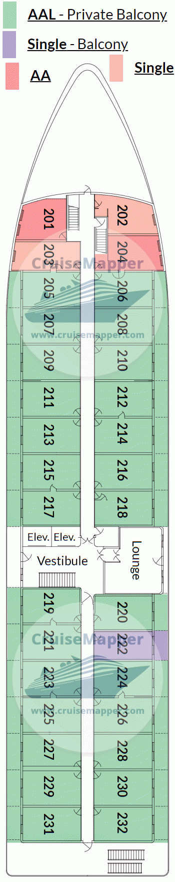 American Constellation Deck 02 - Cabins