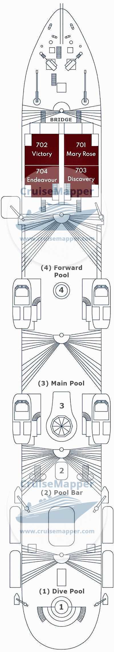 Golden Horizon Deck 4 - Upper-Pools-Suites