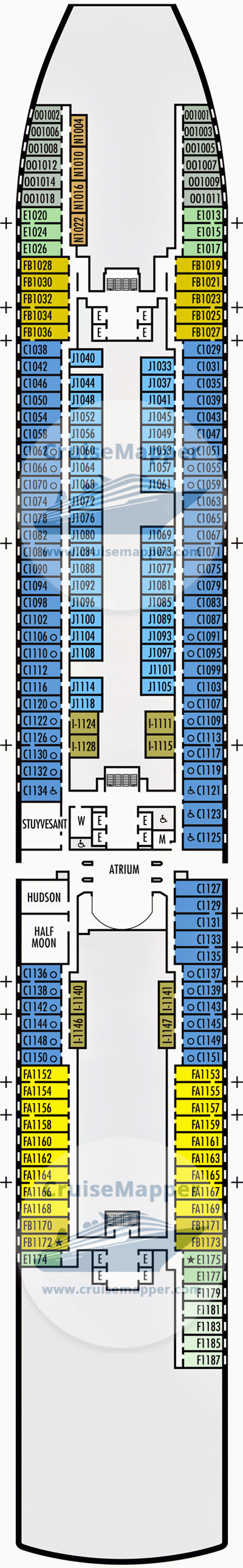 ms Nieuw Statendam Deck 01 - Main-Cabins-Lobby