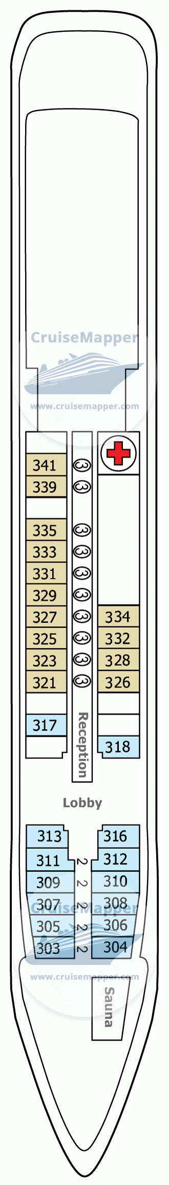 MS Lev Tolstoy Deck 02 - Main-Lobby