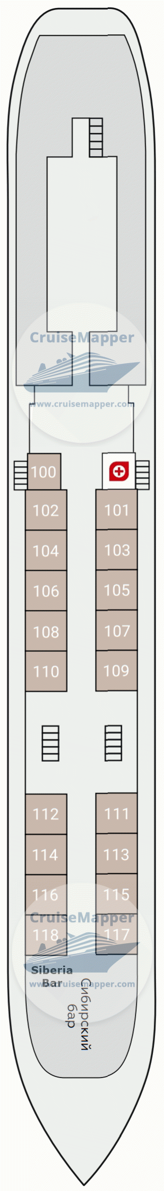 MS Maxim Gorky Deck 01 - Main-Lobby