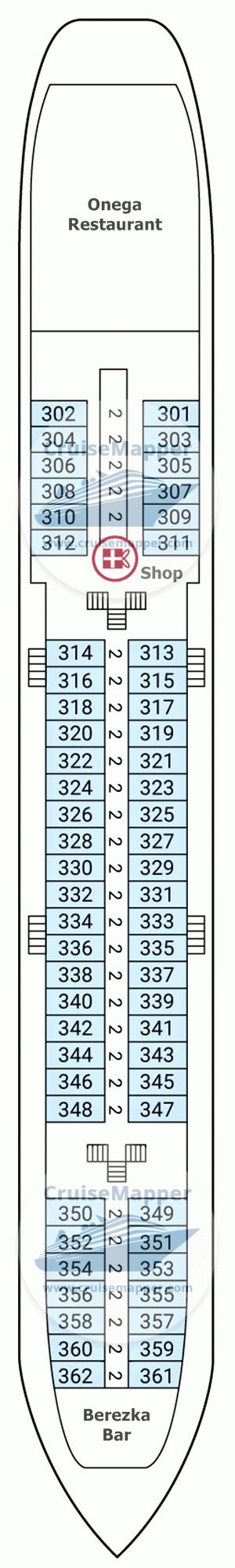 MS Georgy Chicherin Deck 03 - Middle-Dining