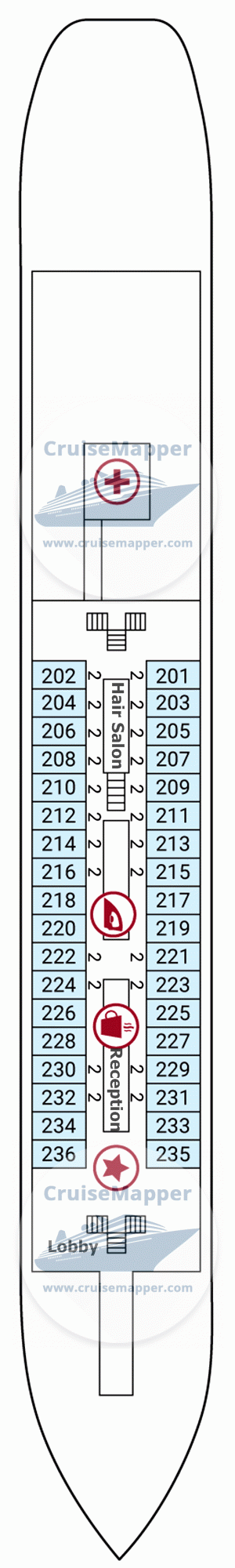 MS Zosima Shashkov Deck 02 - Main-Lobby