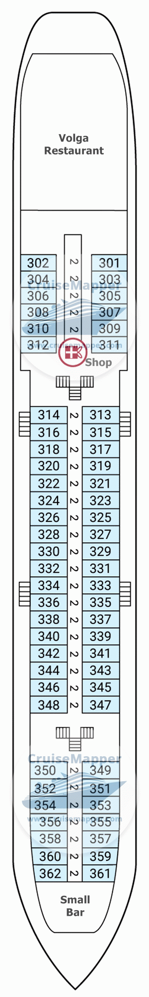 MS Zosima Shashkov Deck 03 - Middle-Dining