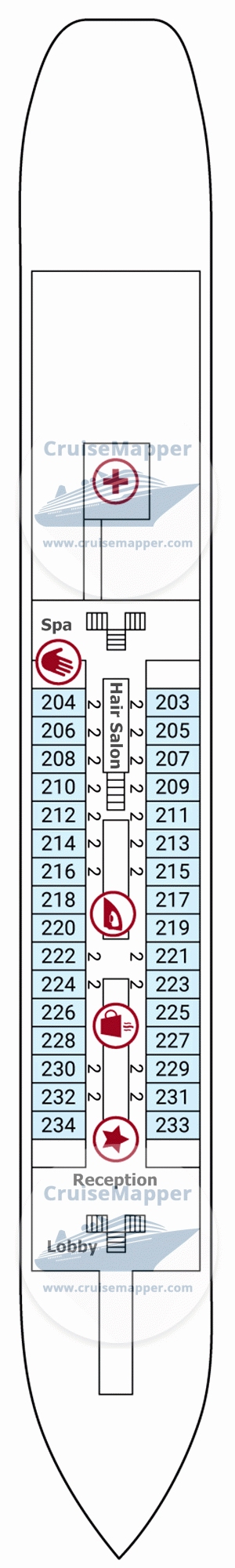 MS Leonid Sobolev Deck 02 - Main-Lobby