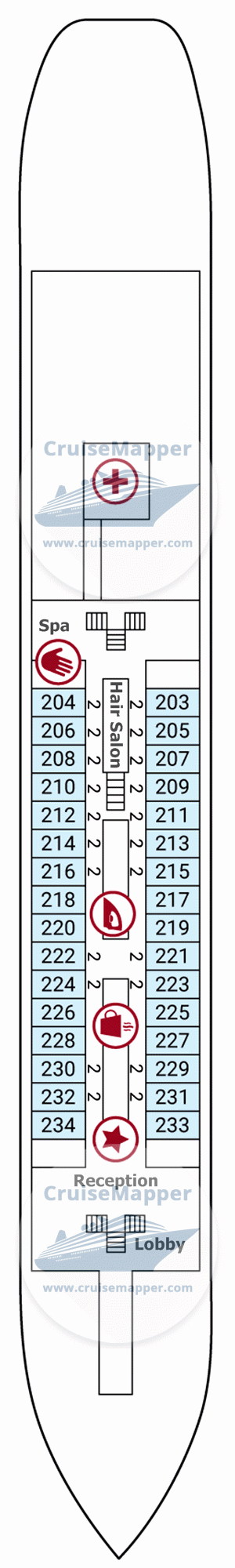 MS Konstantin Simonov Deck 02 - Main-Lobby