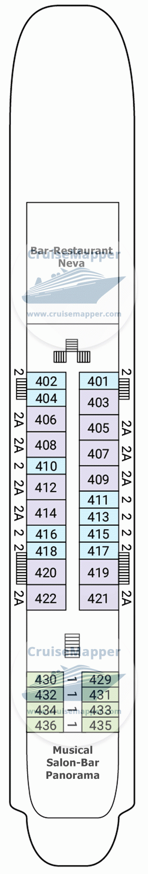 MS Konstantin Fedin Deck 04 - Boat-Lounge