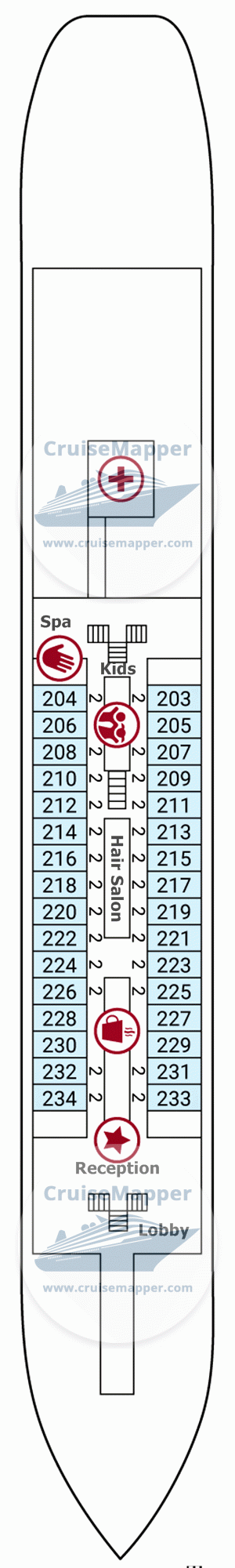 MS Konstantin Korotkov Deck 02 - Main-Lobby