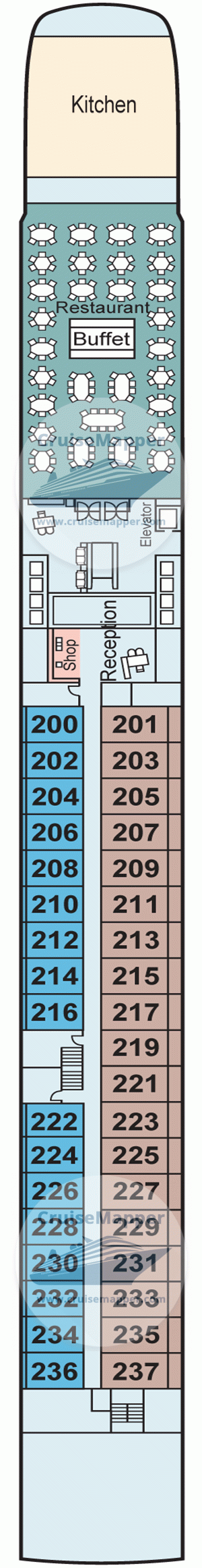 Viking Fulla Deck 02 - Middle-Cabins-Lobby-Restaurant