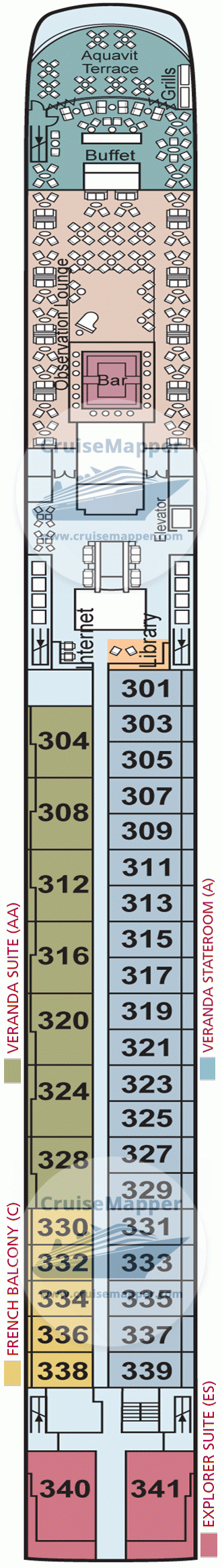 Viking Laga Deck 03 - Upper-Cabins-Lounge