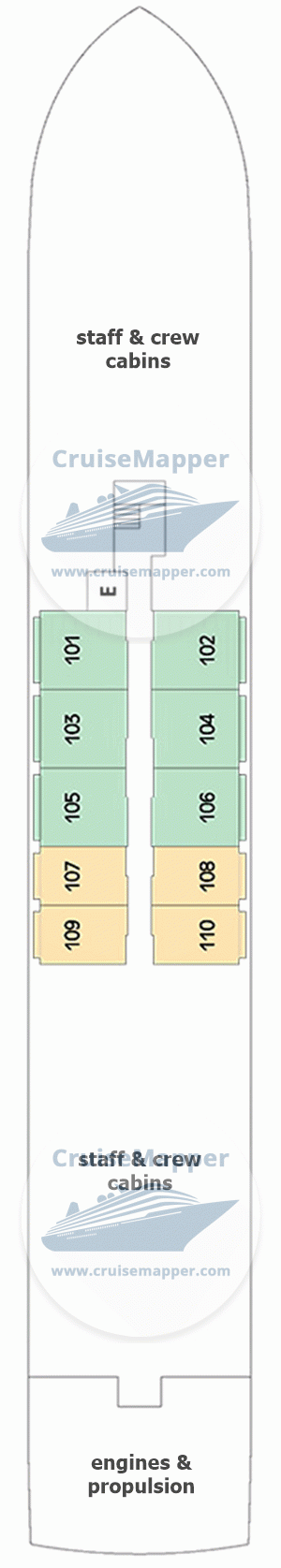 Tauck MS Saudade Deck 01 - Emerald-Cabins-Crew
