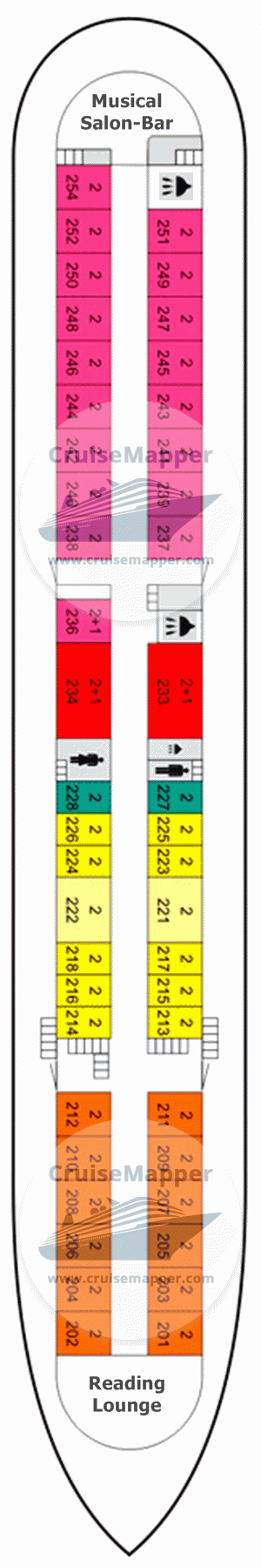 MS Kapitan Pushkarev Deck 03 - Middle-Lounge