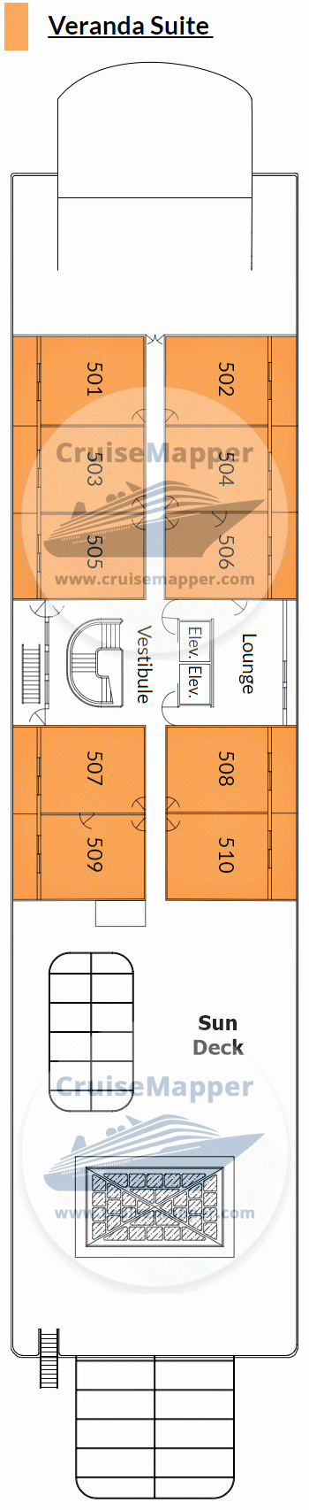 American Harmony Deck 05 - Suites-Lower Sundeck