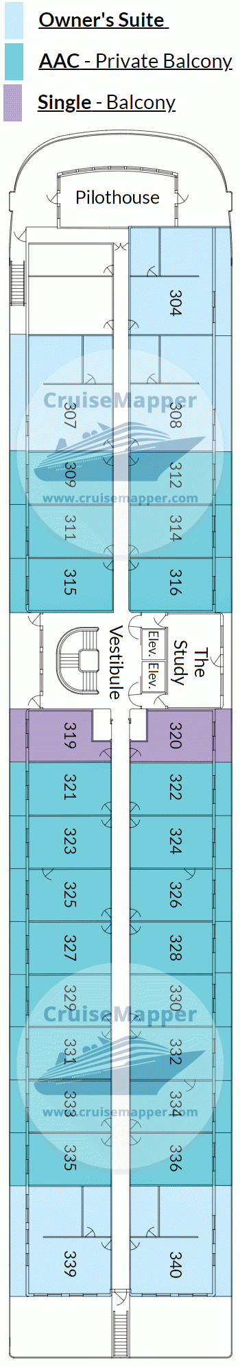 American Harmony Deck 03 - Cabins-Bridge