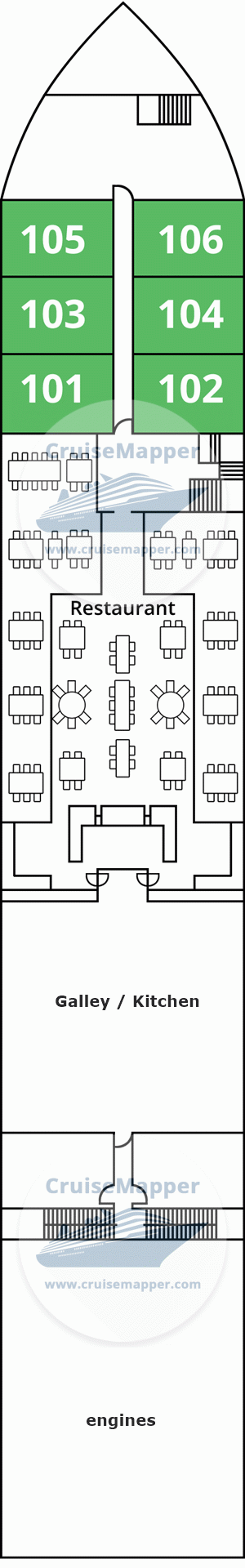 MS Farah Deck 01 - Lower-Restaurant