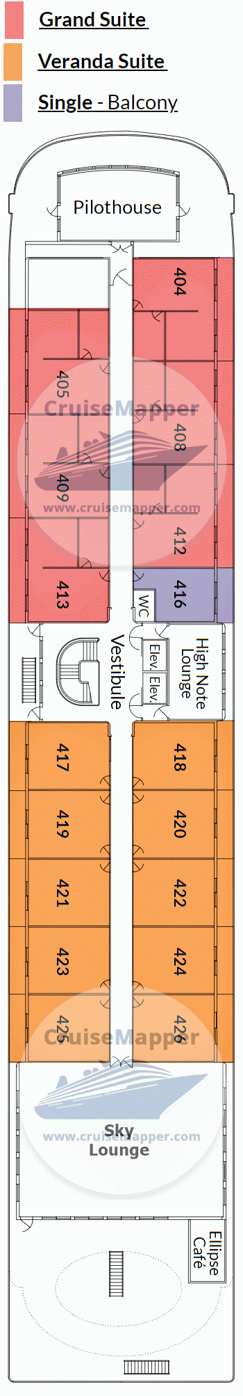 American Melody Deck 04 - Cabins-Lido-Bridge