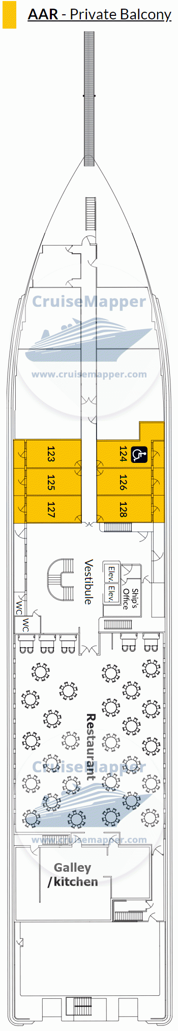 American Melody Deck 01 - Cabins-Lobby-Restaurant-Crew