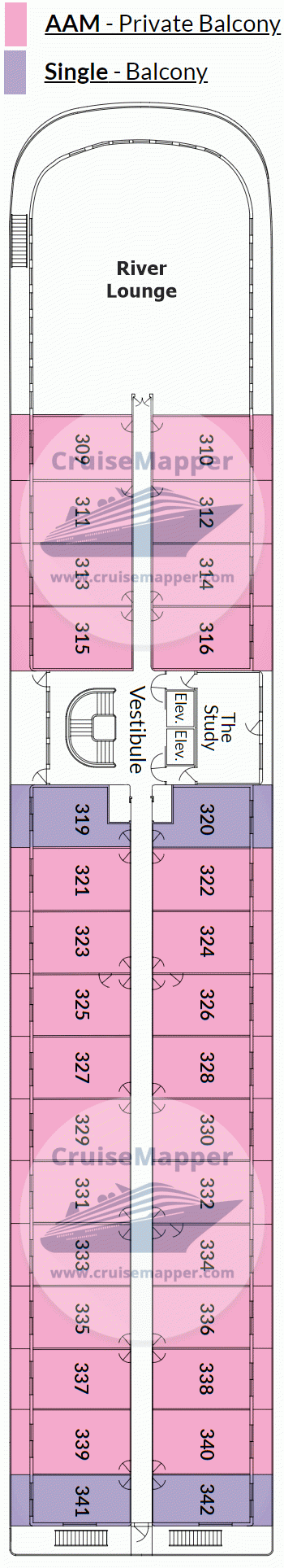 American Symphony Deck 03 - Cabins-Lounge