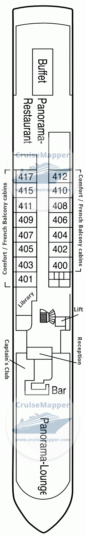 MS Rhein Prinzessin Deck 03 - Orion-Lobby-Dining-Lounge