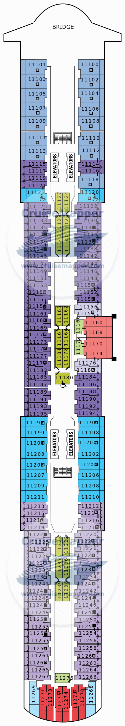 Celebrity Apex Deck 11 - Cabins-Bridge