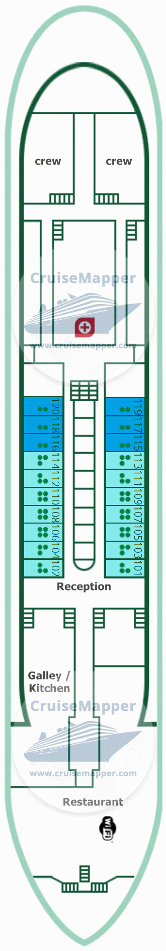 MS Afanasy Nikitin Deck 02 - Main-Lobby