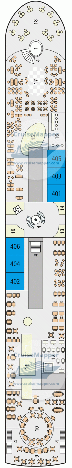 Arosa Sena Deck 04 - Lobby-Dining-Lounge-Suites