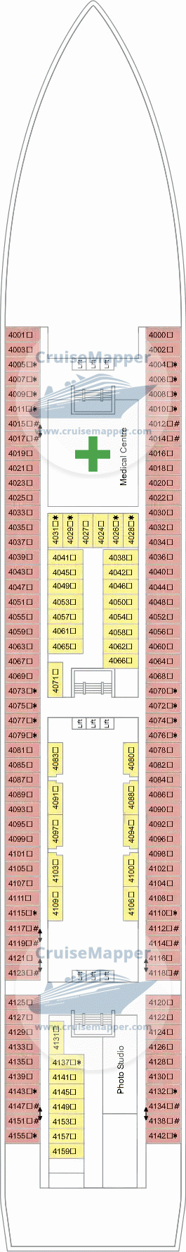 Marella Explorer 2 Deck 04 - Cabins-Hospital