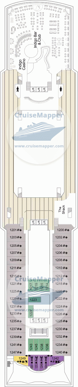 Marella Explorer 2 Deck 12 - Cabins-Sports-Family