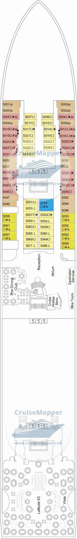 Marella Explorer 2 Deck 05 - Cabins-Lobby