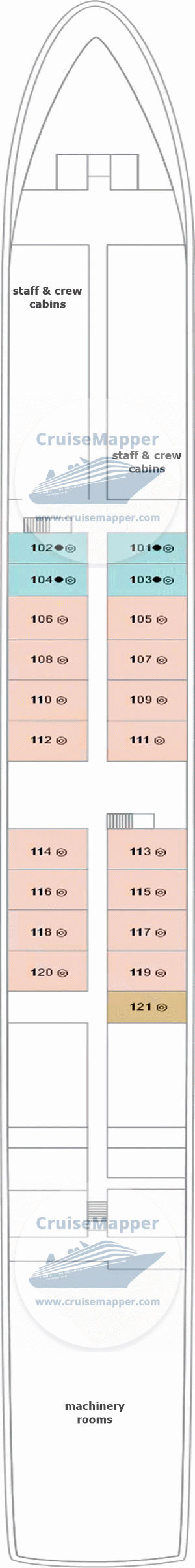 TUI Maya Deck 01 - Lower-Cabins-Crew