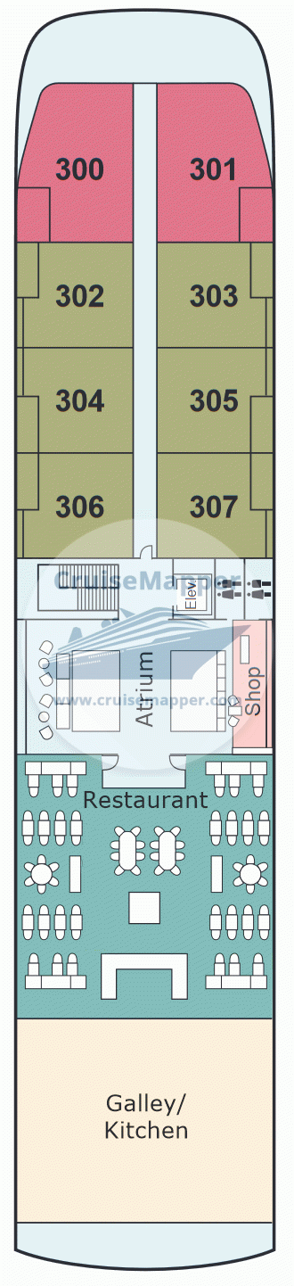 Viking Osiris Deck 03 - Upper-Suites-Restaurant