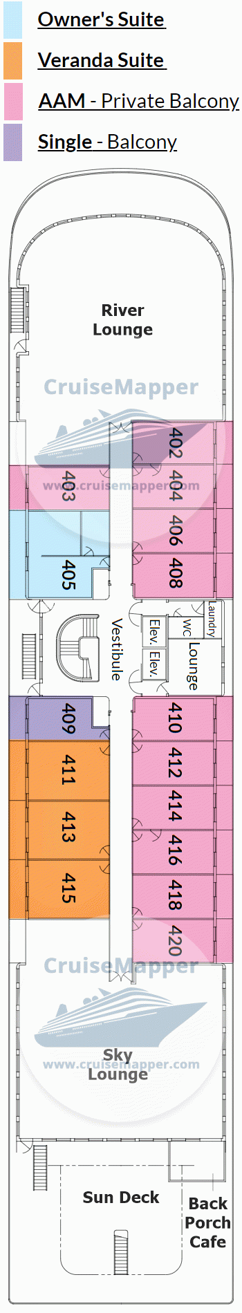 American Song Deck 04 - Cabins-Lounges-Lido