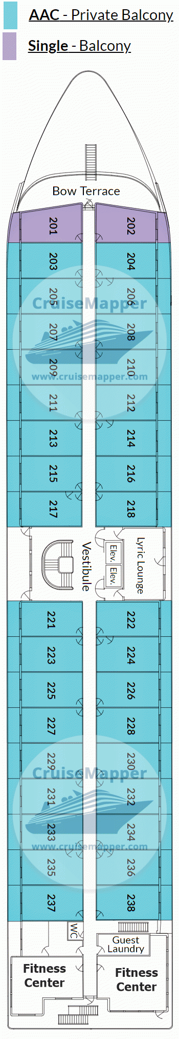 American Serenade Deck 02 - Cabins