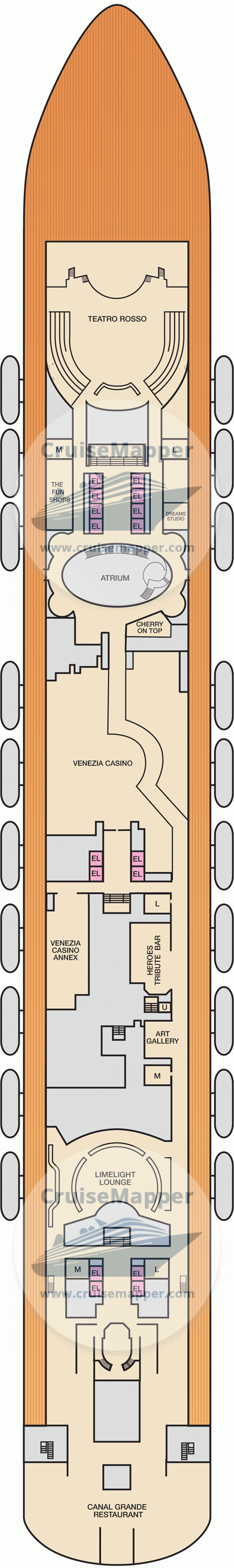 Costa Venezia Deck 04 - Casino-Shops