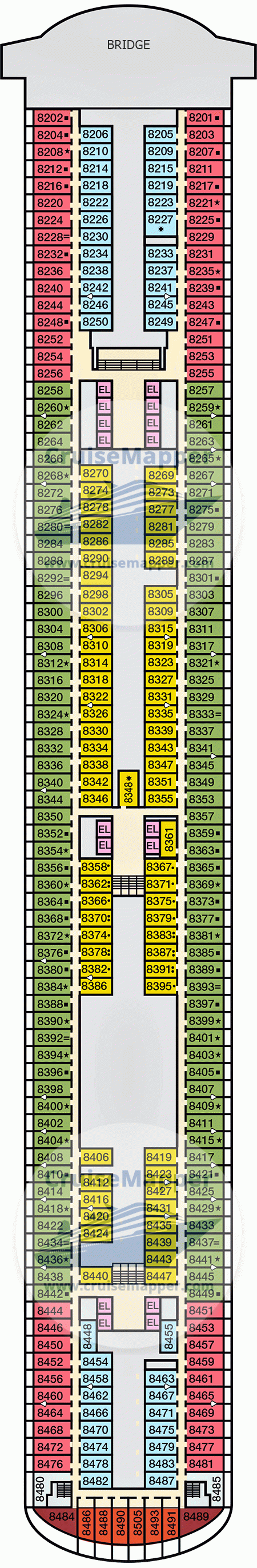 Costa Toscana Deckplan